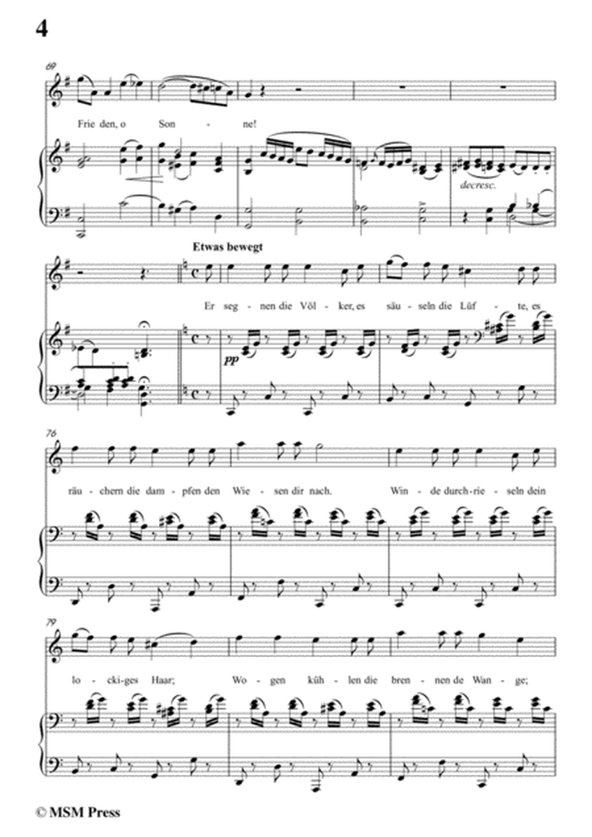 Schubert-An die untergehende Sonne,Op.44,in G Major,for Voice&Piano image number null