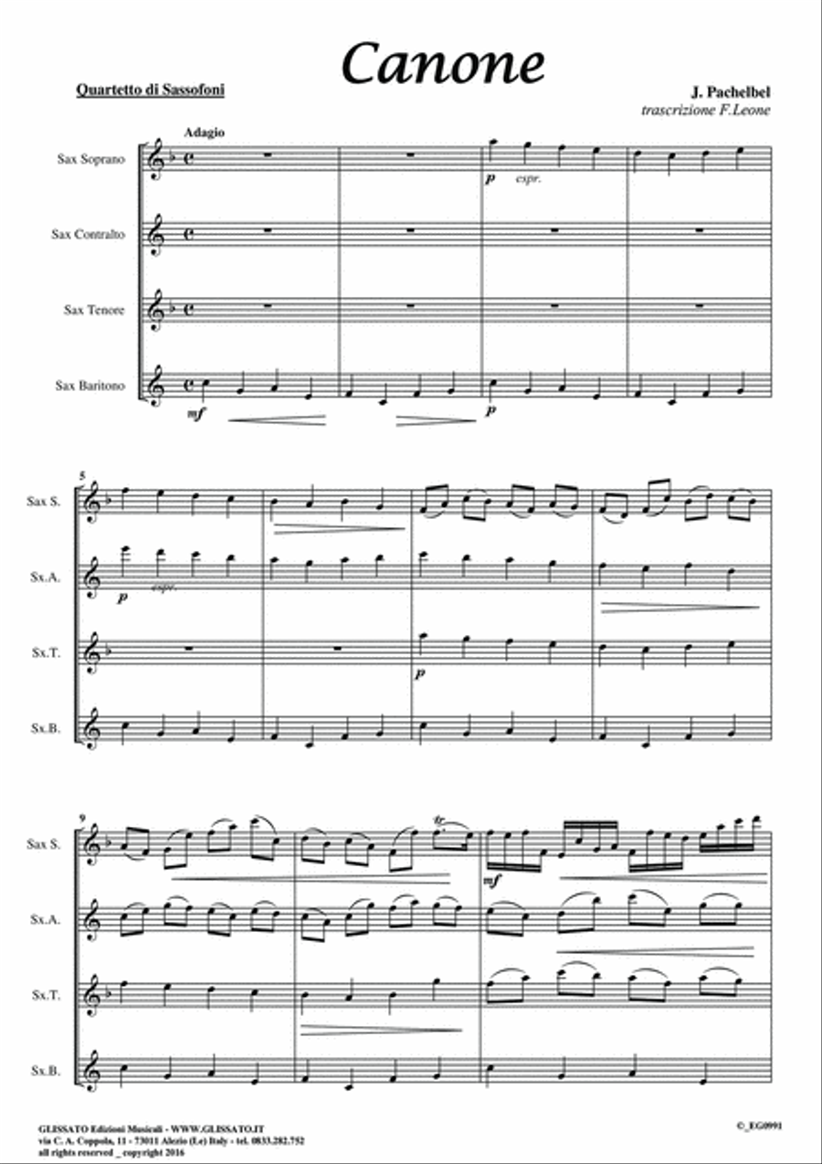 Saxophone Quartet 