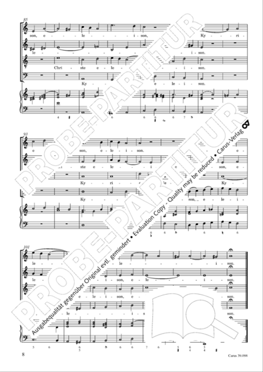 Missa brevis 4-Part scores gallery preview page 9