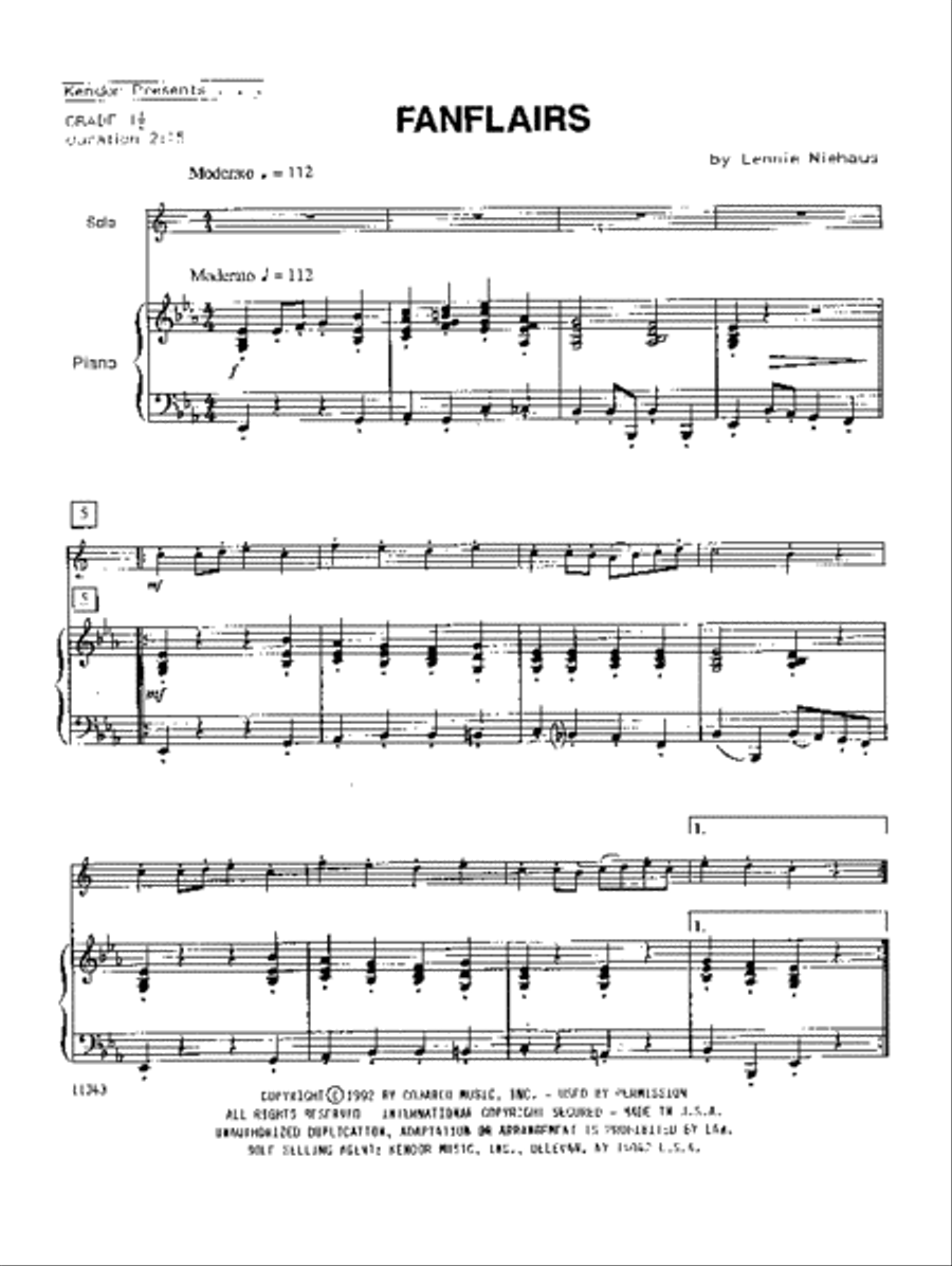 Fanflairs Fanflairs Alto Saxophone scores gallery preview page 2