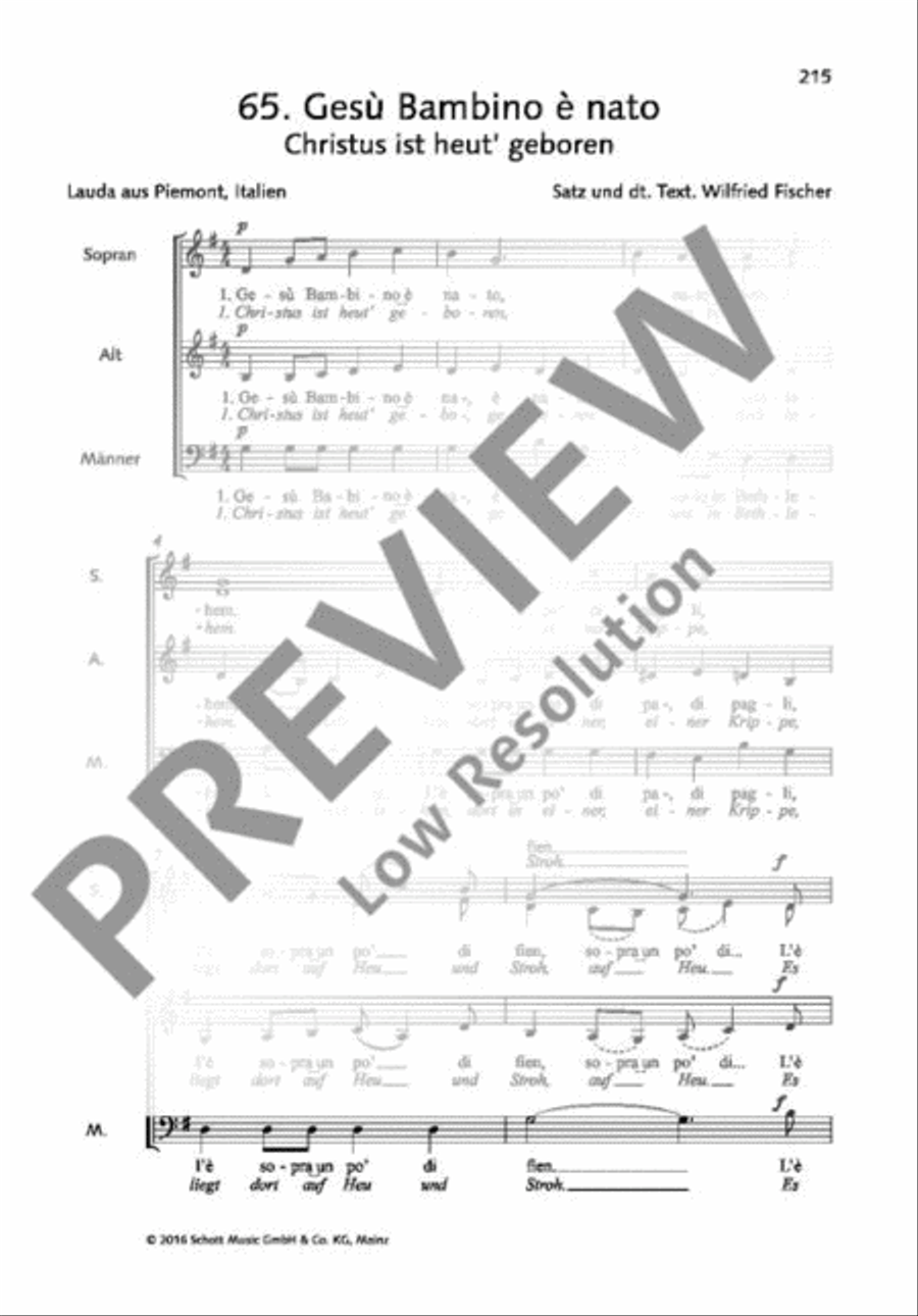 Gesù Bambino è nato Mixed Choir scores gallery preview page 2