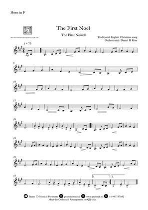 The First Noel - The First Nowell - Easy Christmas Carol - Horn in F