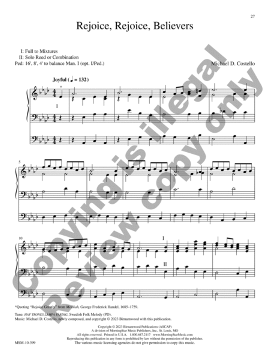 Advent Organ Book Advent Organ Book Organ scores gallery preview page 12