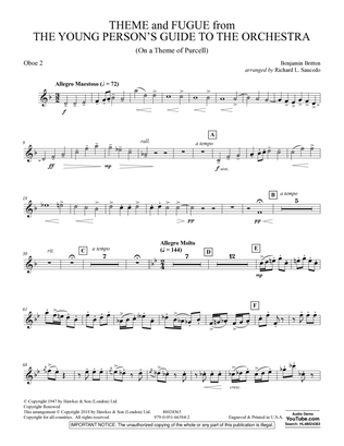 Theme and Fugue from The Young Person's Guide to the Orchestra - Oboe 2