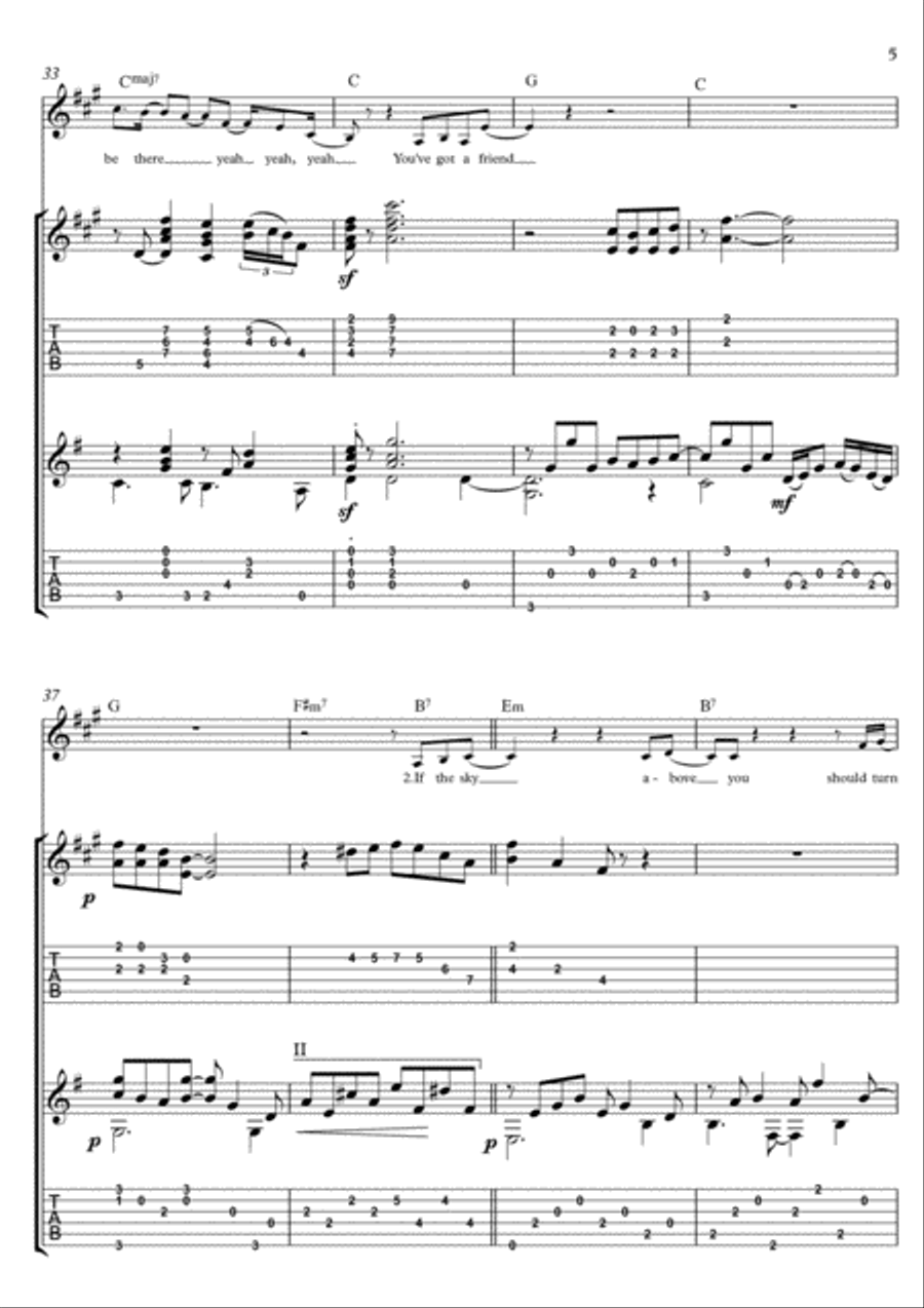You've Got A Friend Electric Guitar scores gallery preview page 5