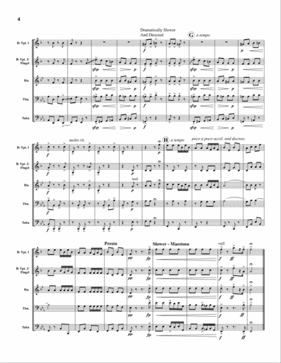 The Pizzicato Polka Brass Quintet scores gallery preview page 4