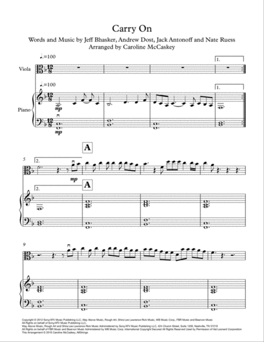 Carry On Carry On Viola scores gallery preview page 2
