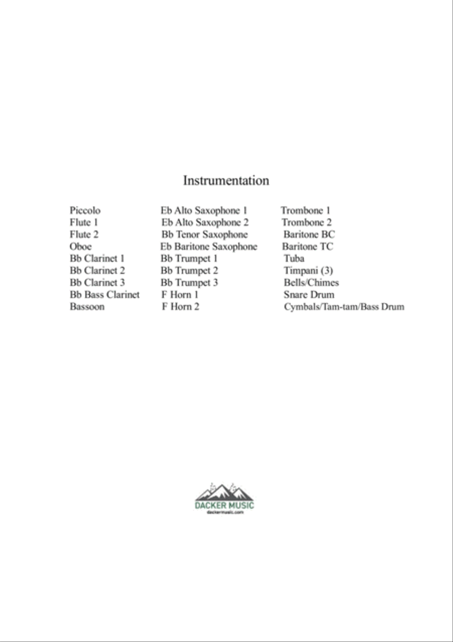 Fanfare for a Fallen Soldier Concert Band scores gallery preview page 2