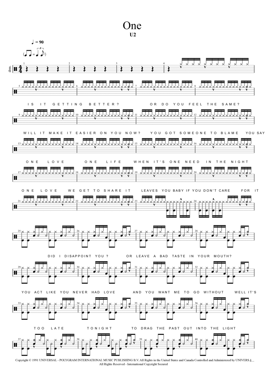 One Drum Set scores gallery preview page 1