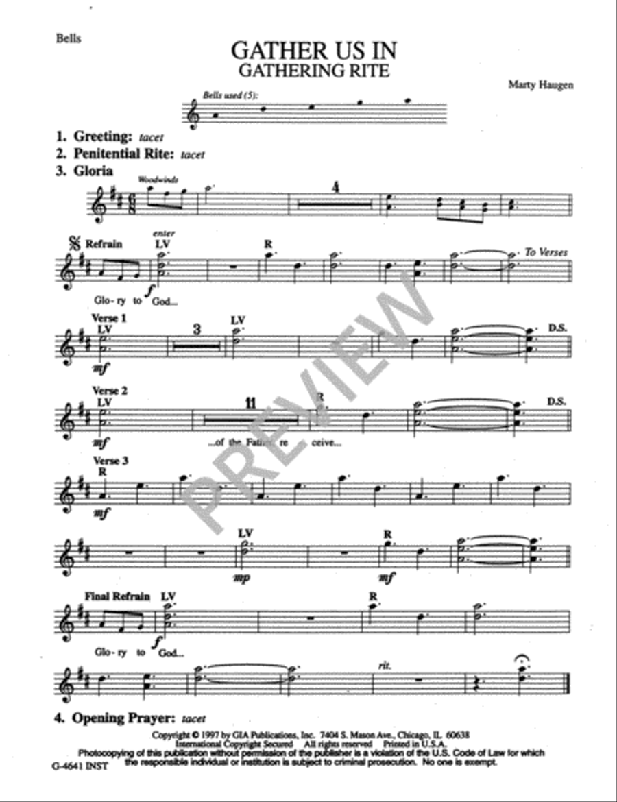 Gather Us In - Instrument edition Handbell Choir scores gallery preview page 4