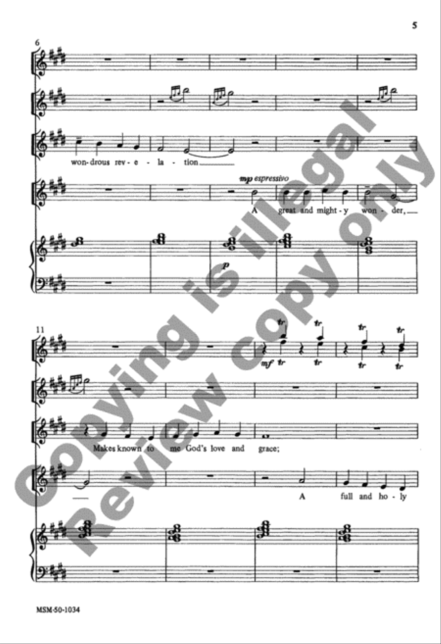 Lo, How a Rose E'er Blooming 4-Part scores gallery preview page 4