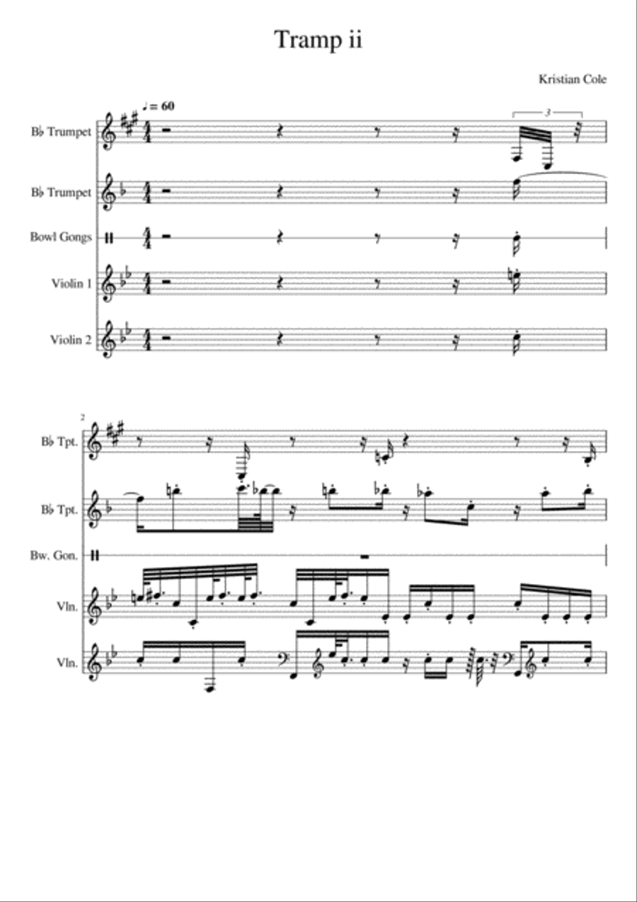 Tramp ii Tramp ii Small Ensemble scores gallery preview page 1