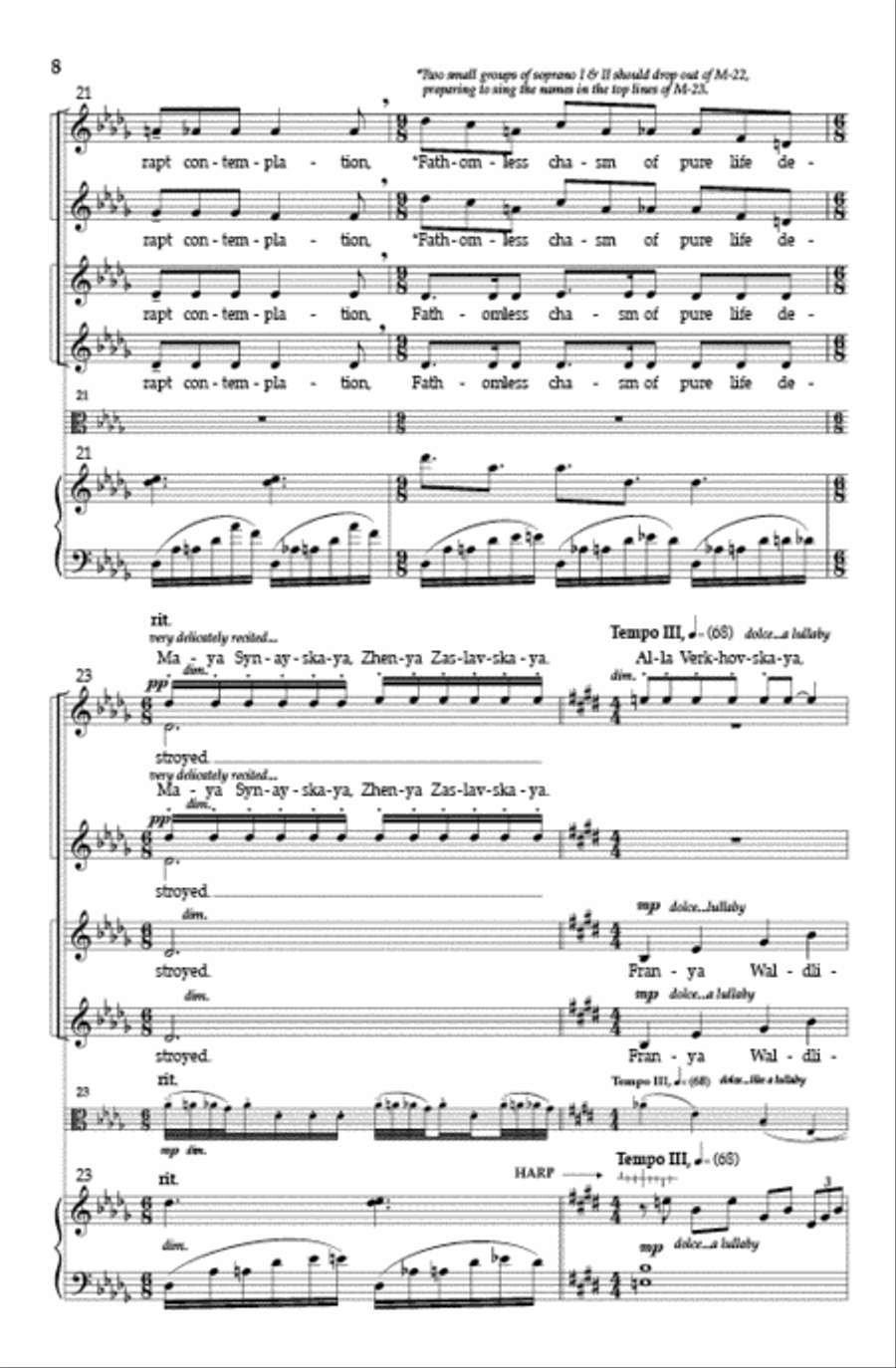 Reflections from Yad Vashem (Vocal Score) SSAA scores gallery preview page 7