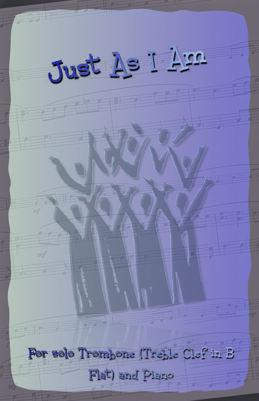 Just As I Am, Gospel Hymn for Trombone (Treble Clef in B Flat) and Piano Trombone Duet scores gallery preview page 1