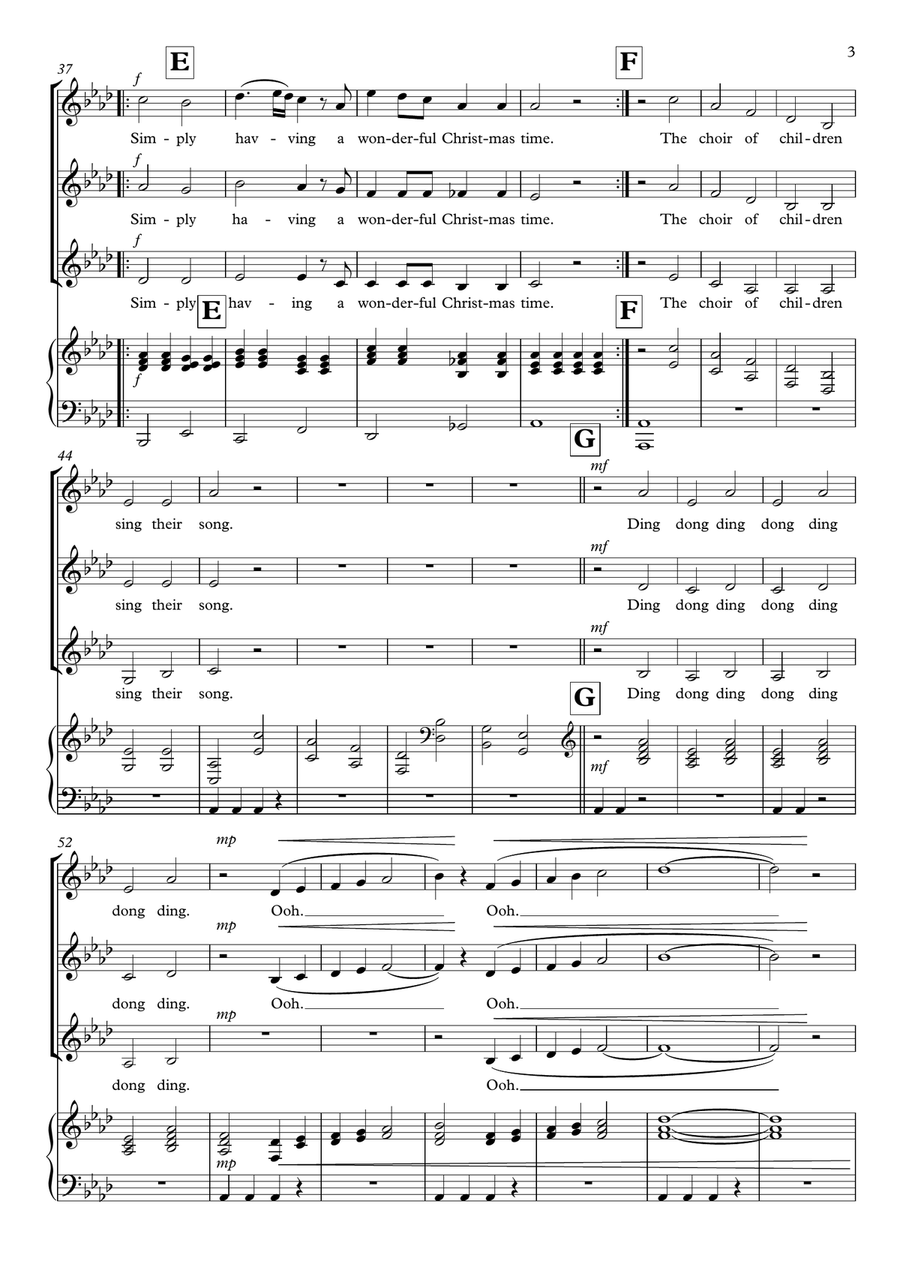 Wonderful Christmastime SSA scores gallery preview page 3