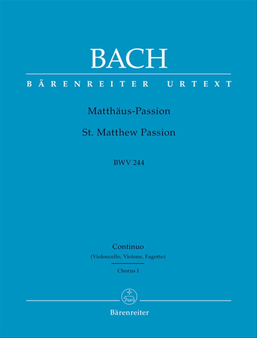 Matthaus-Passion BWV 244 Choir scores gallery preview page 1