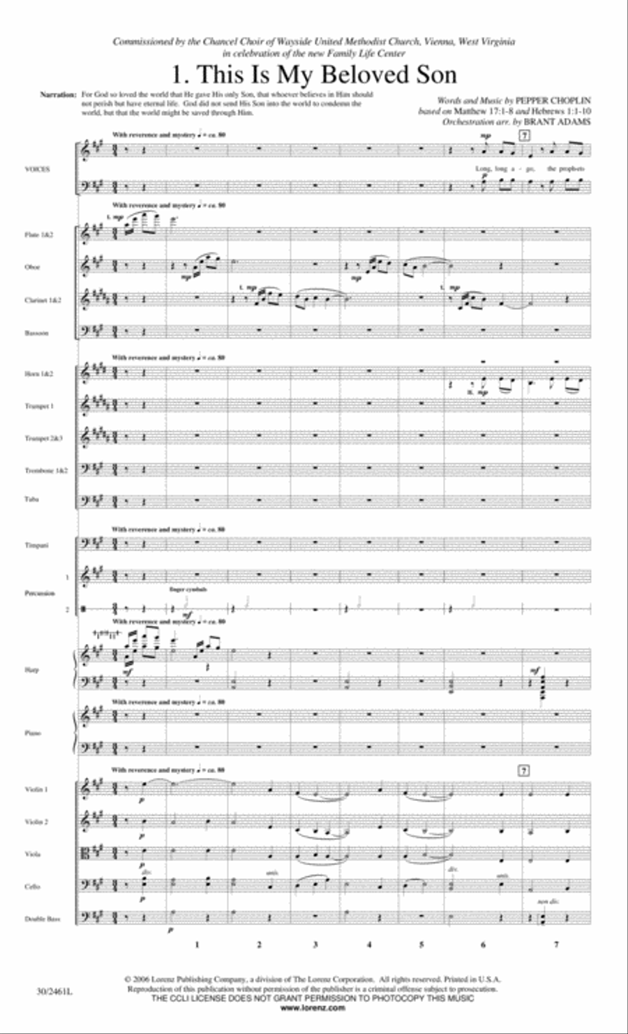 Journey to the Cross - Orchestral Score and Parts Choir scores gallery preview page 3