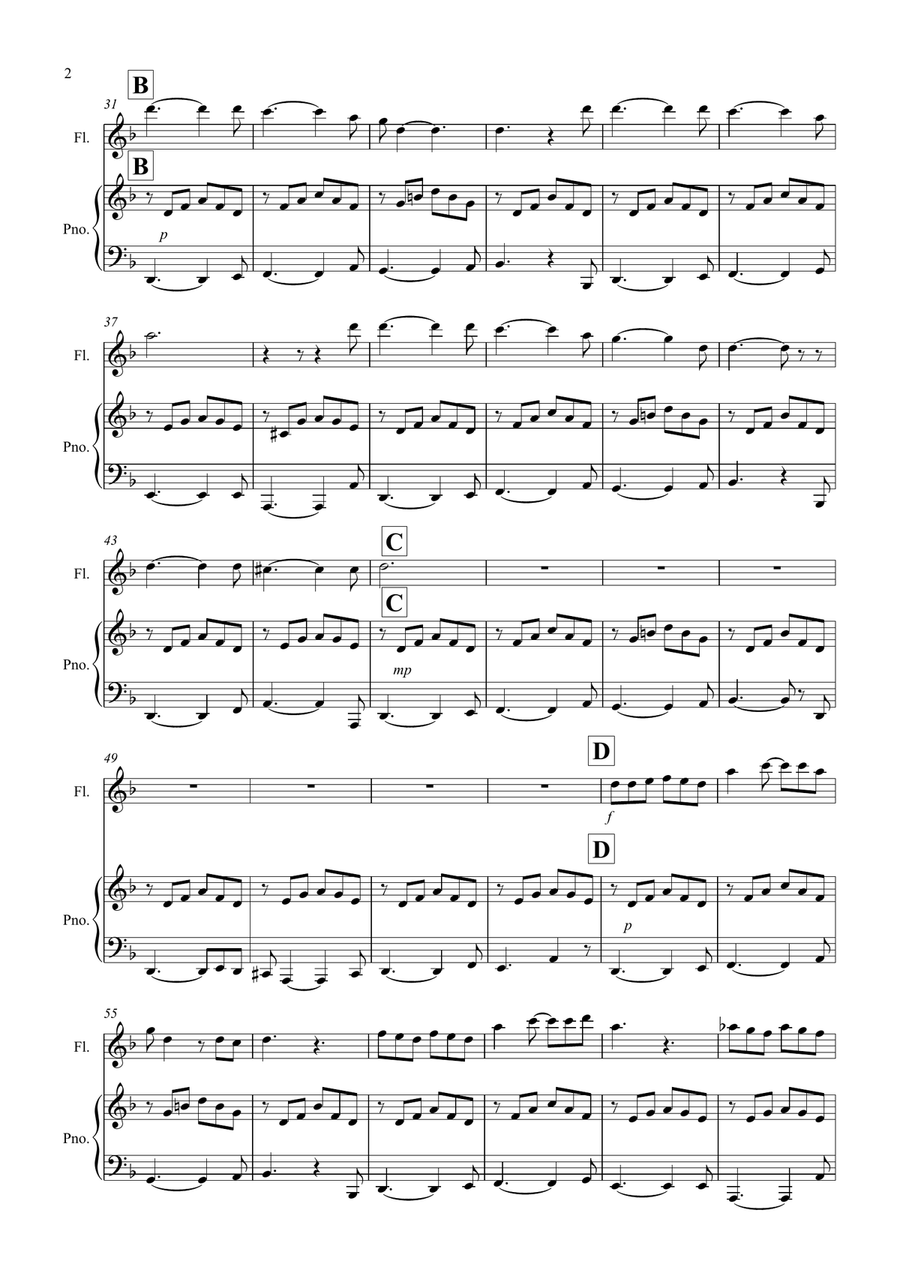 House of the Rising Sun for Flute and Piano House of the Rising Sun for Flute and Piano Flute Solo scores gallery preview page 2