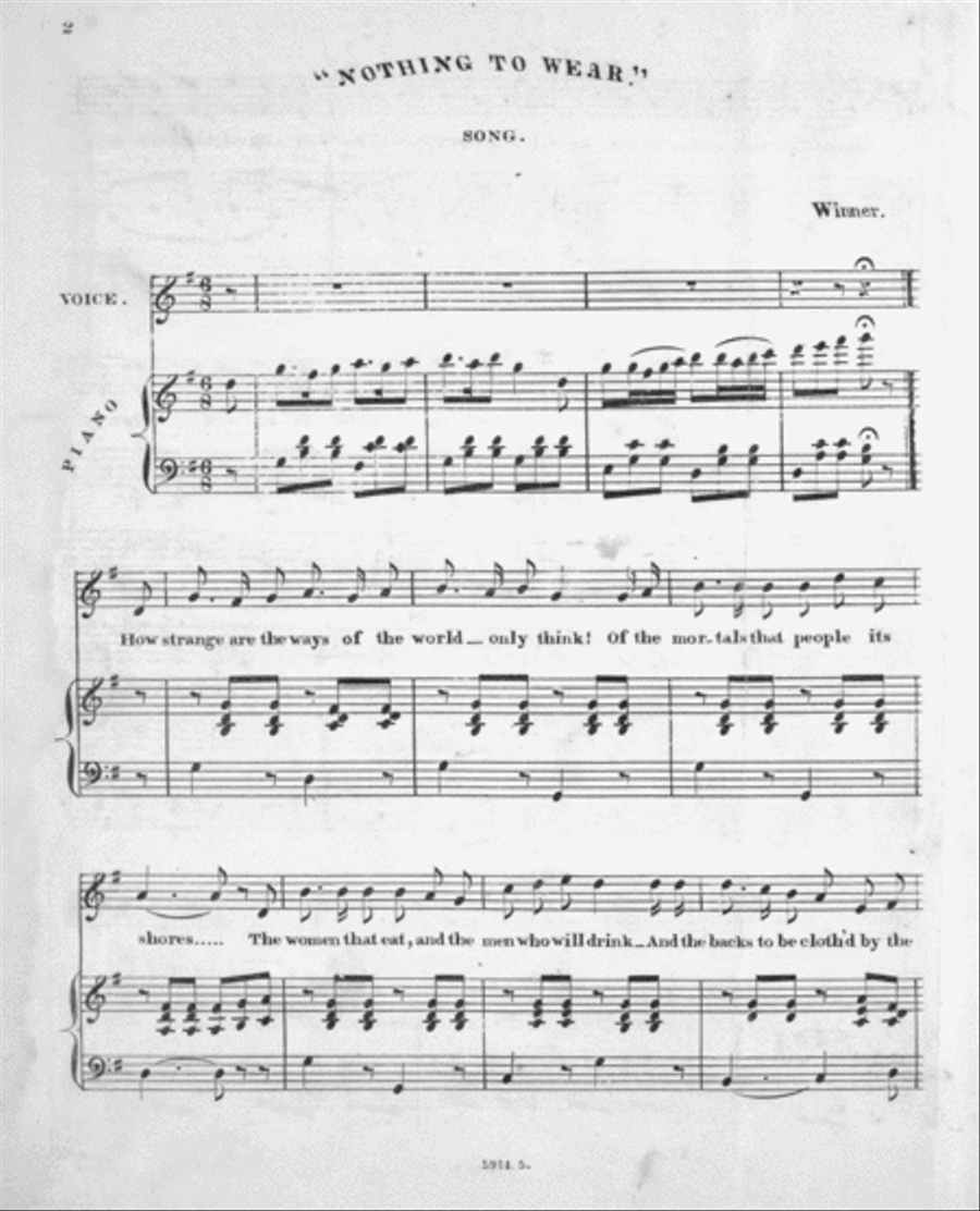 Nothing To Wear. Comic Ballad Voice scores gallery preview page 2