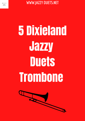 Book cover for Jazz trombone duets - 5 dixieland jazzy duets for trombone