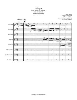 Allegro (from "Sonata for Trumpet") (Bb) (String Octet - 3 Violins, 2 Violas, 2 Cellos, 1 Bass) (Dou
