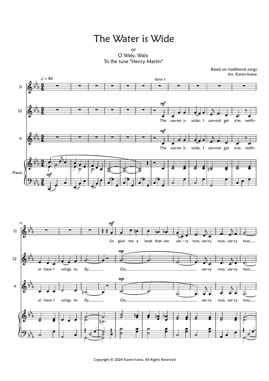 The Water is Wide SSA scores gallery preview page 1