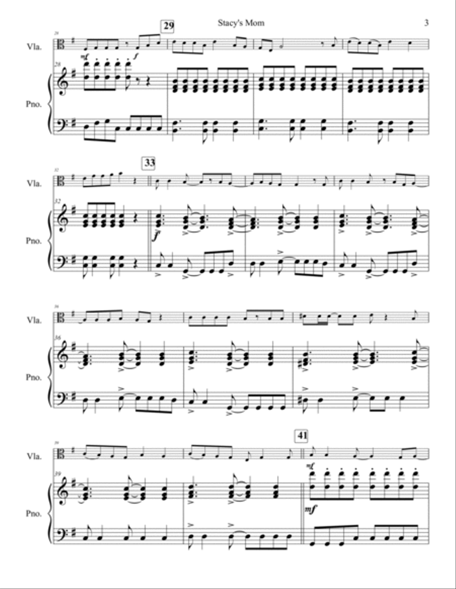 Stacy's Mom Viola scores gallery preview page 4