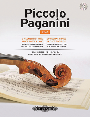 Book cover for Piccolo Paganini for Violin and Piano -- Original Compositions (incl. CD)