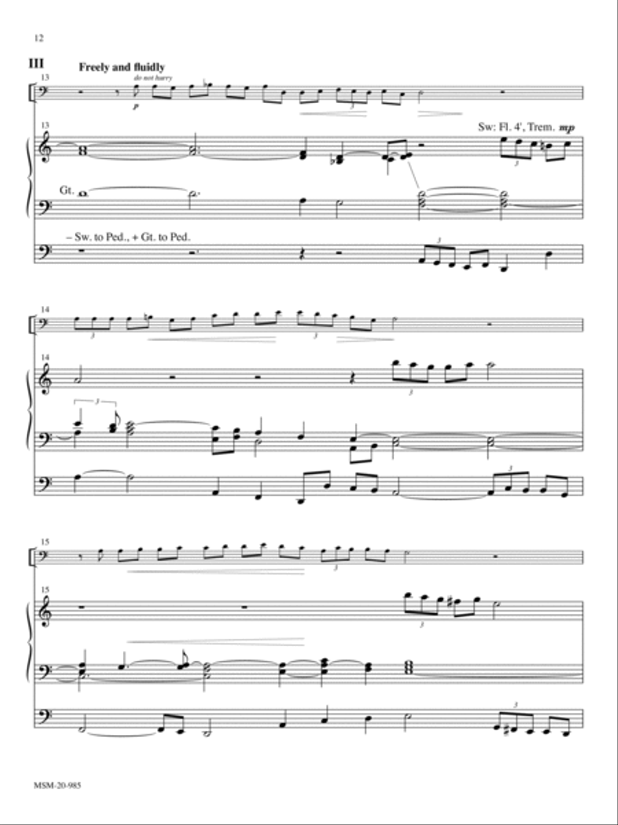 Five Preludes for Cello and Organ Organ Accompaniment scores gallery preview page 7