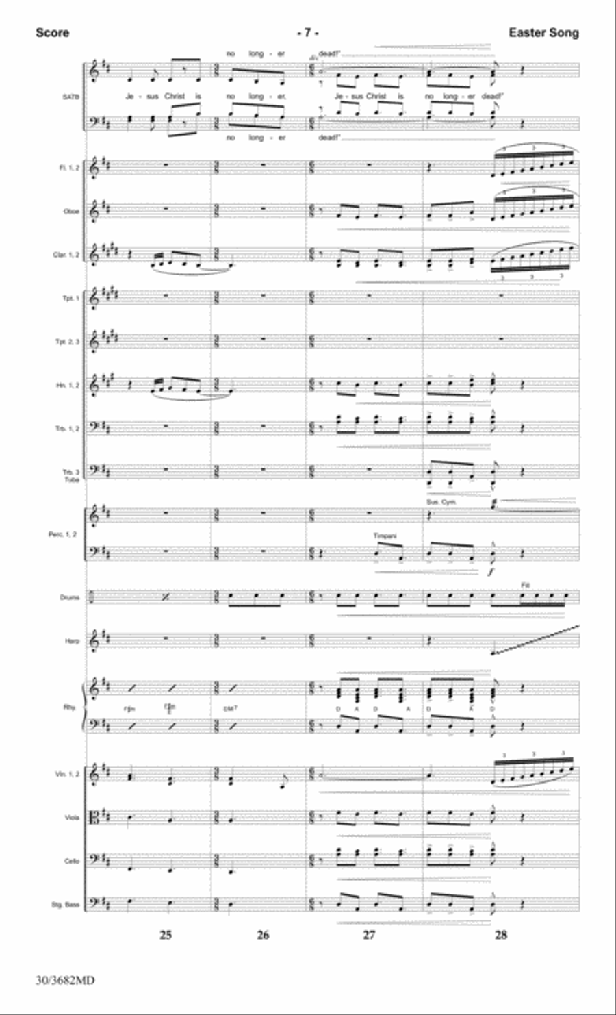 Easter Song - Orchestral Score and Parts Choir scores gallery preview page 9