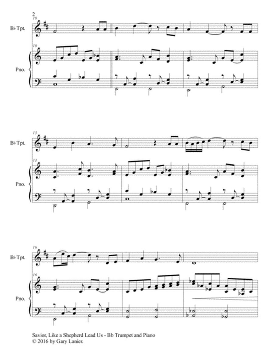 SAVIOR, LIKE A SHEPHERD LEAD US (Duet – Bb Trumpet & Piano with Parts) image number null