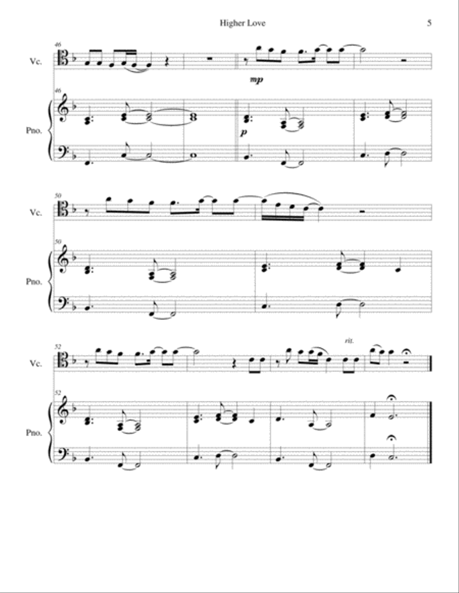 Higher Love String Duet scores gallery preview page 5