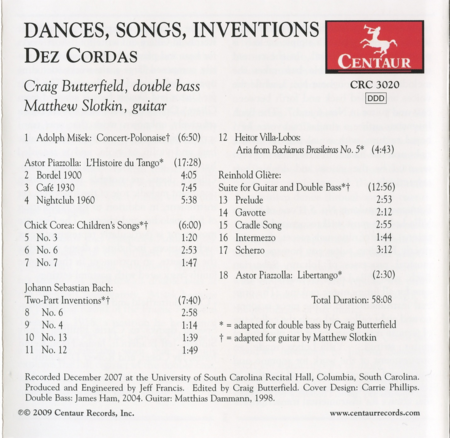 Dances Songs Inventions