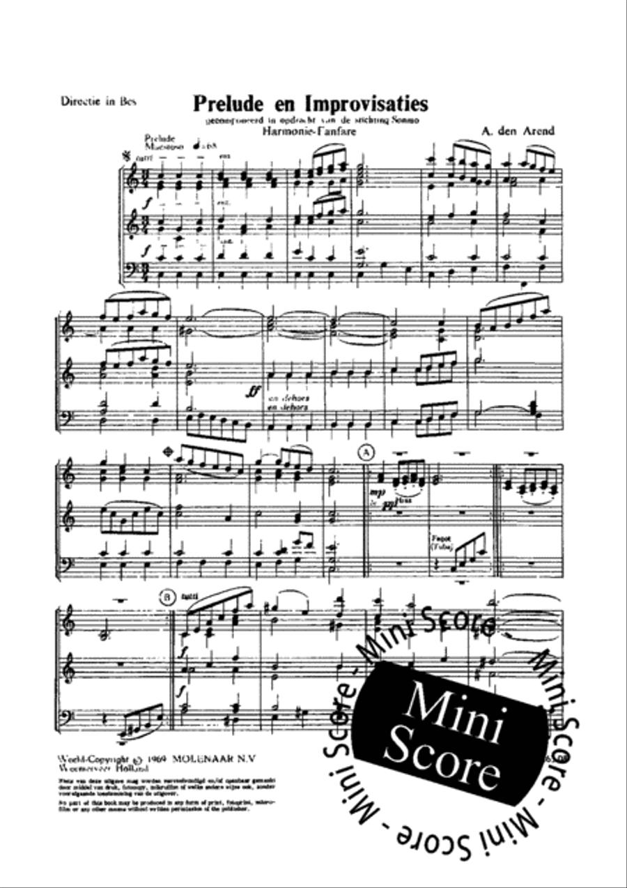 Prelude en Improvisaties Prelude en Improvisaties Concert Band scores gallery preview page 3