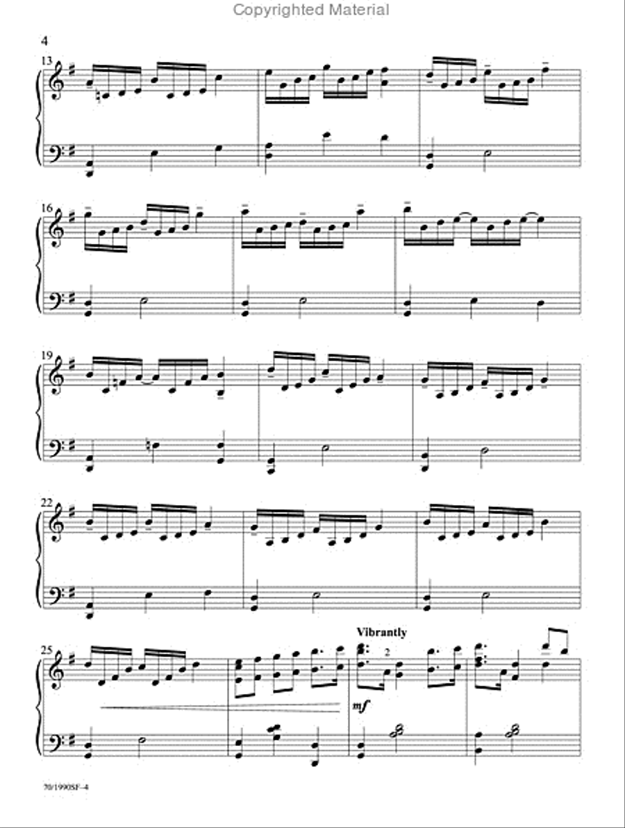 Filled with Thankfulness Piano Solo scores gallery preview page 4