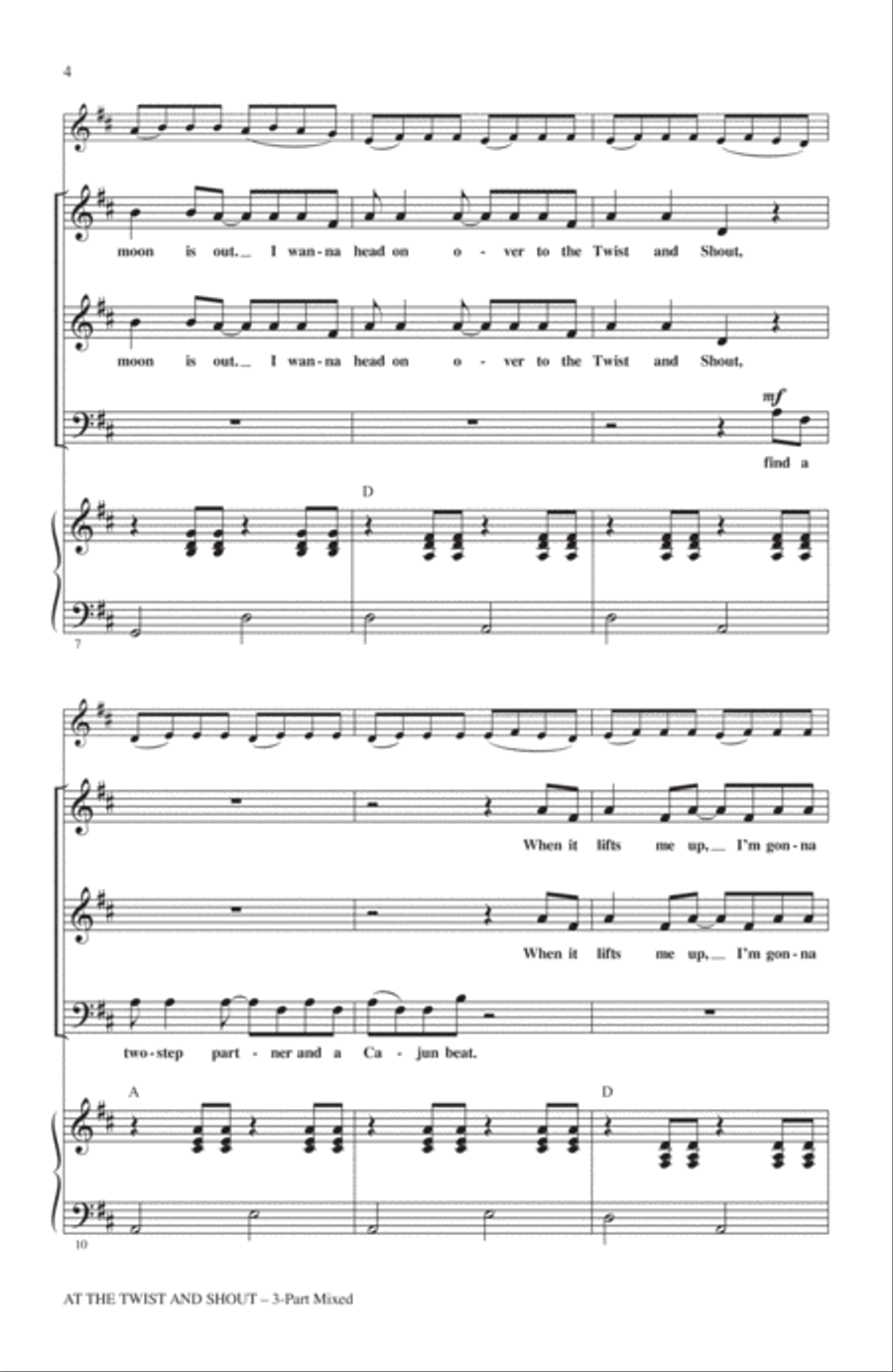 At The Twist And Shout 3-Part scores gallery preview page 2