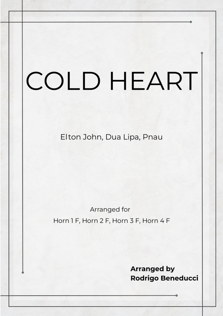 Cold Heart (pnau Remix) Brass Quartet scores gallery preview page 1