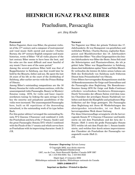 Praeludium, Passacaglia