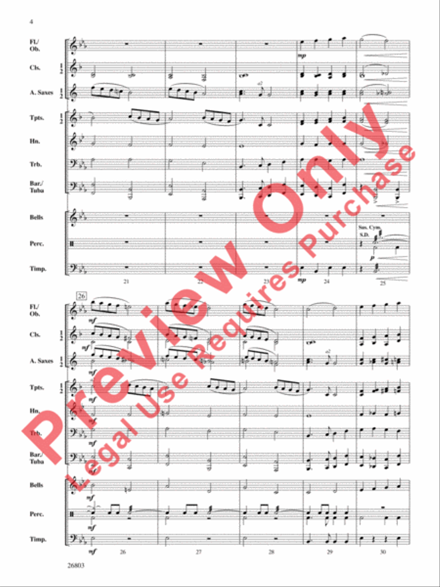 The Merry Christmas Machine Concert Band scores gallery preview page 5