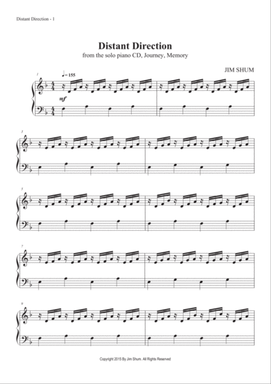 Distant Direction Distant Direction Piano Solo scores gallery preview page 3