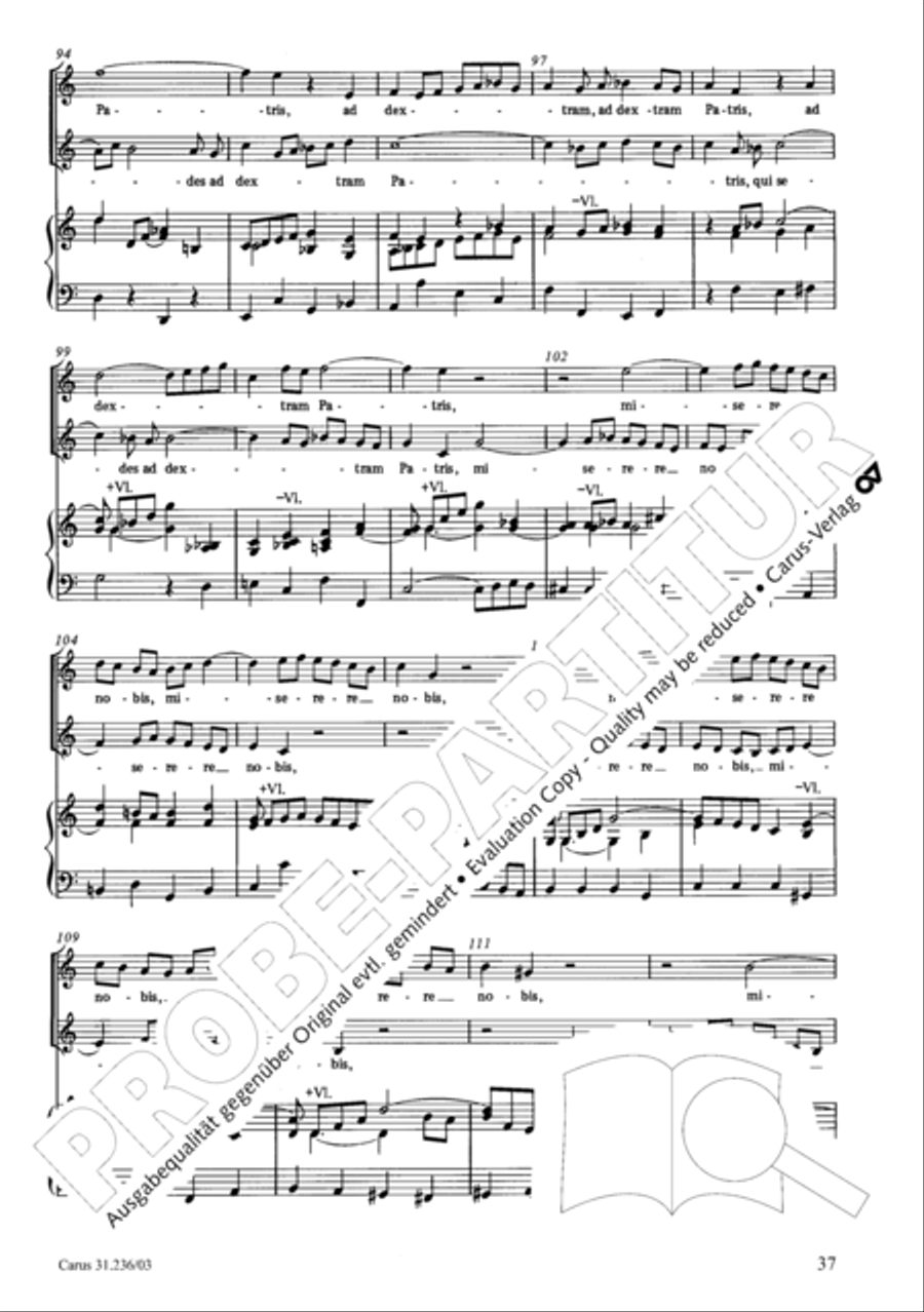 Mass in G Major 4-Part scores gallery preview page 38