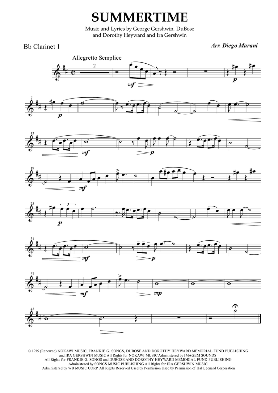 Summertime Woodwind Quartet scores gallery preview page 2