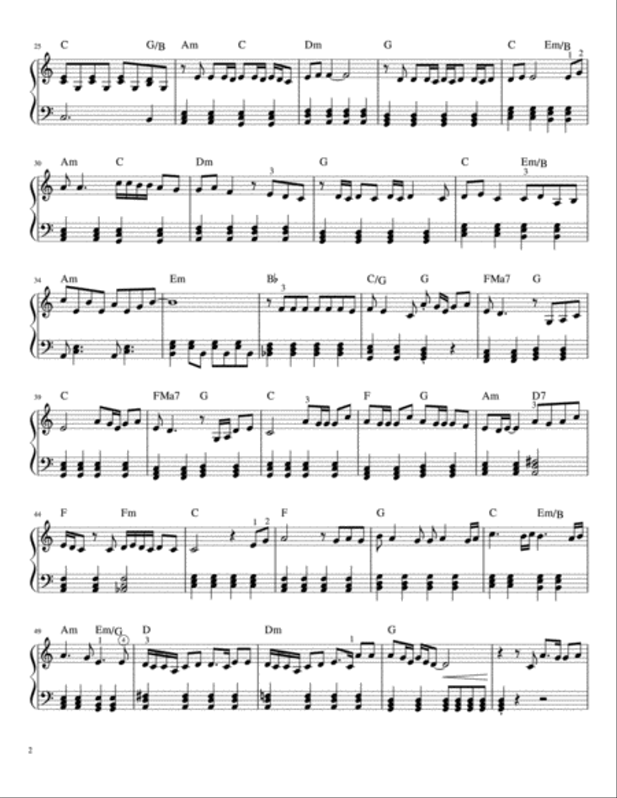When I Was Your Man Piano Solo scores gallery preview page 2