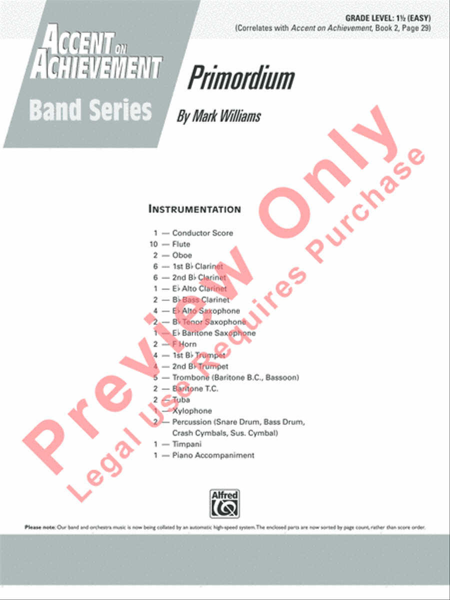 Primordium Concert Band scores gallery preview page 2