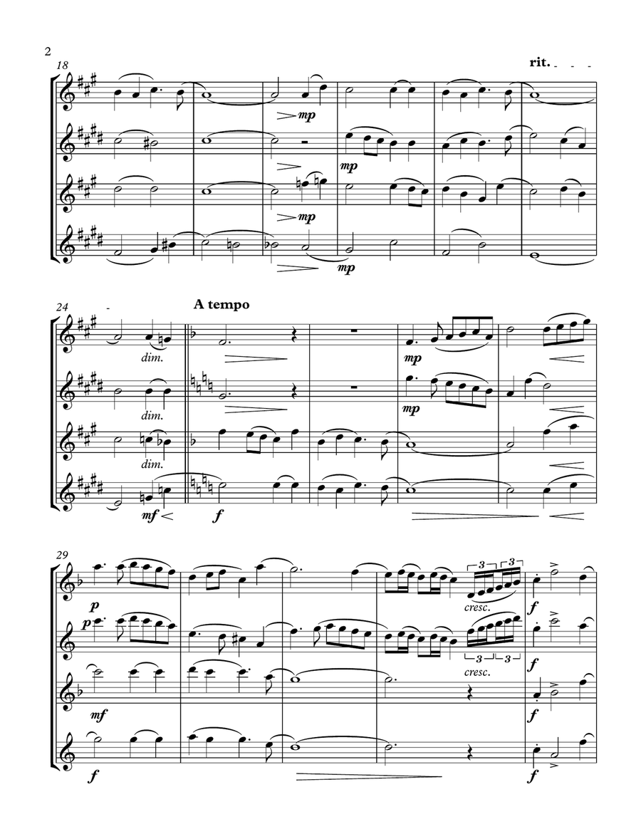 Were You There? - Saxophone Quartet Saxophone Quartet scores gallery preview page 2