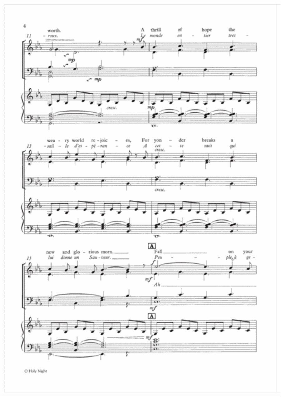 O Holy Night 4-Part scores gallery preview page 4