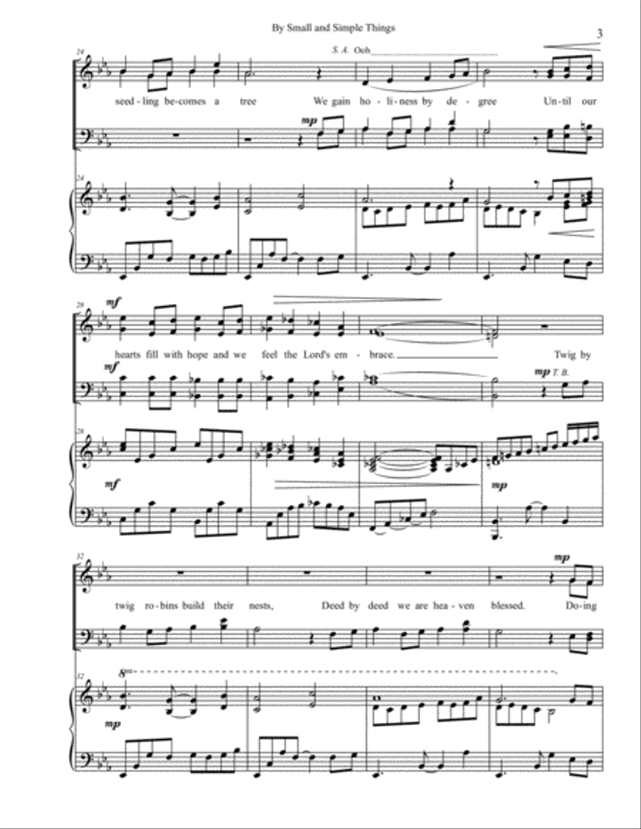 By Small and Simple Things 4-Part scores gallery preview page 4