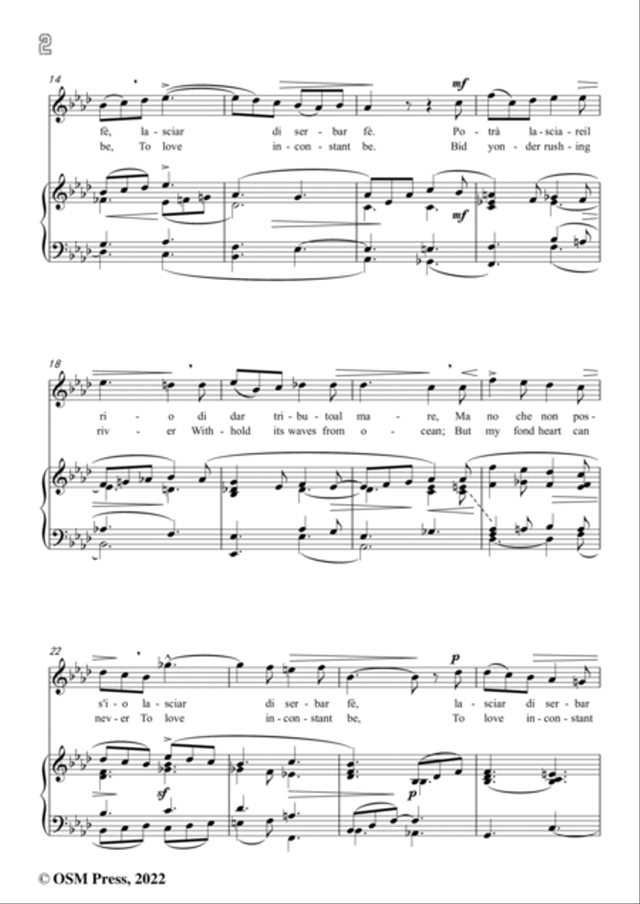 Supriani-Potrà lasciare il rio,in f minor,for Voice and Piano Voice Solo scores gallery preview page 4