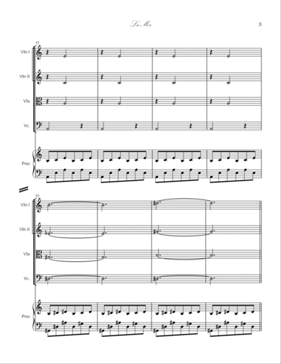 13. La Mer Piano Quintet 13. La Mer Piano Quintet Piano Quintet scores gallery preview page 3