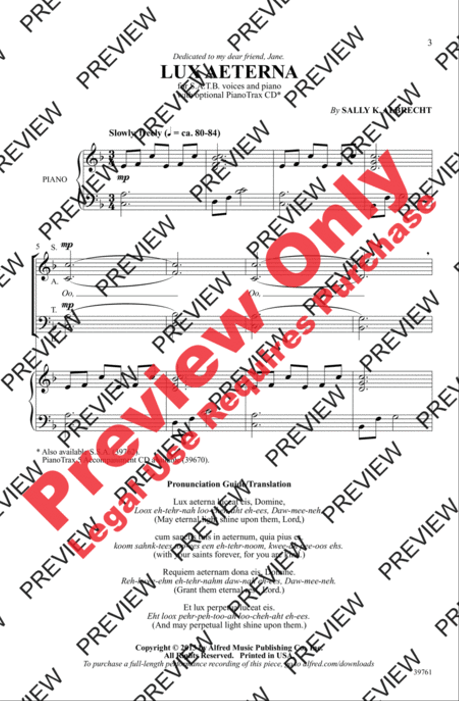 Lux Aeterna 4-Part scores gallery preview page 2